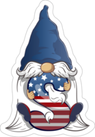 patriotique gnome autocollants citations ai génératif png