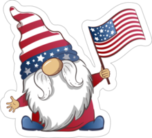 patriotic gnome stickers quotes png