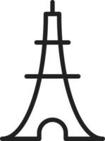 eiffel torre icono vector imagen.