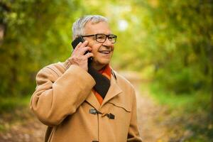 A senior man in the park photo