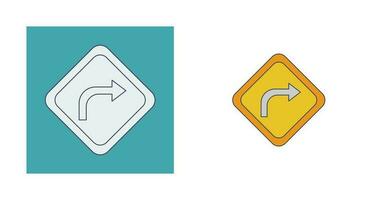 Right Turn Vector Icon