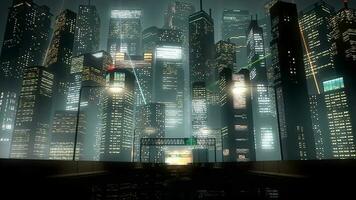 Fantastic night city light show video