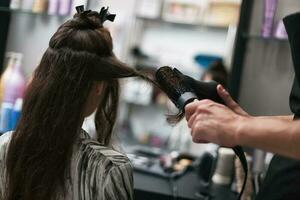 A woman at a hair salon photo