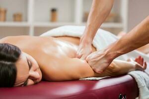 A woman having a massage photo