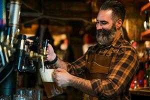 Portrait of a man who works as a bartender photo