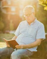 A senior man in the park photo