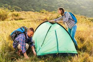 A couple camping photo