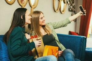 Friends spending time together and taking a selfie photo