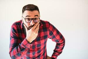 Portrait of a surprised man photo