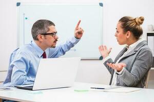 Business people discussing a business strategy photo