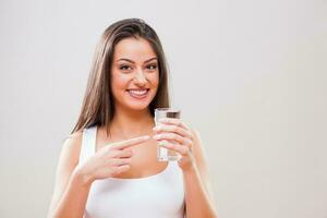 A woman taking care of her health photo