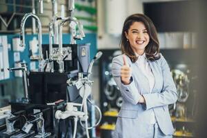 Women who own a bathroom-related shop photo