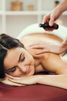 A woman having a massage photo