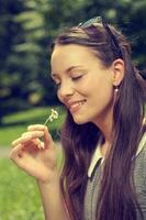 A woman spending time outdoors photo