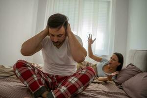 A couple having an argument photo