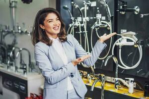 Women who own a bathroom-related shop photo