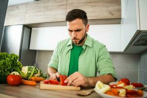 A man cooking photo