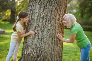 A grandmother spending time with her granddaughter photo