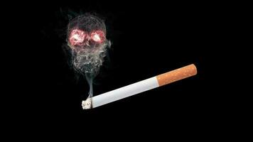 Rauchen gefährlich Zigarette mit giftig Schädel Rauch Rauchen Zigarette Zigarre Tabak Lunge Krebs video
