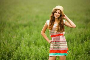 A woman who spends her time in nature photo