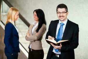 A meeting between business people photo