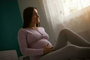 un embarazada mujer foto