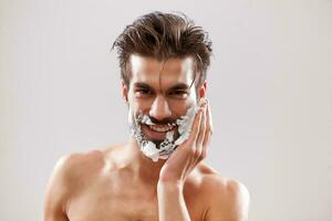 A man shaving photo