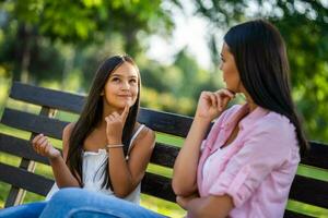 Mother and daughter spending time together photo