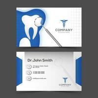 Abstract Dental template for card design. Dental, dentist office, Business card design. vector