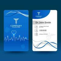 Modern simple business card set for Doctor of medicine. vector