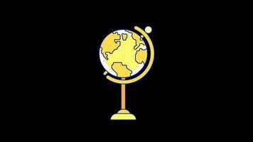 globe Icon of nice animated for your videos easy to use with Transparent Background