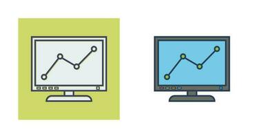 Graph line Screen Vector Icon