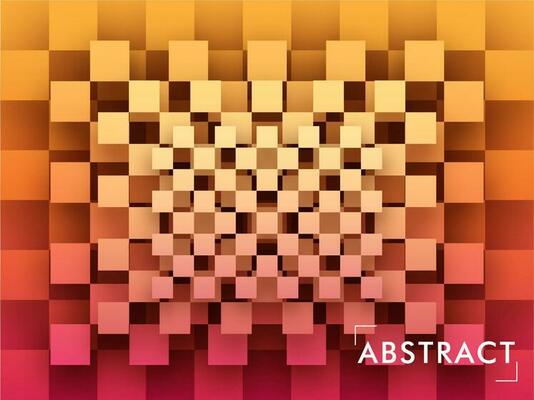 Abstract Geometric Square Shape Paper Cut Overlap Pattern Background.