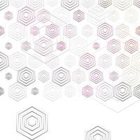 Abstract Line Art Hexagonal Geometric Background. vector