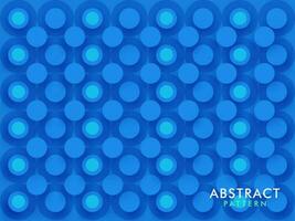 Blue Seamless Circle Hole Pattern Background in Paper Cut vector