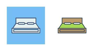 icono de vector de cama doble