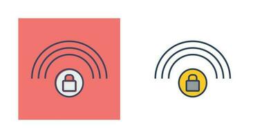 icono de vector wifi protegido