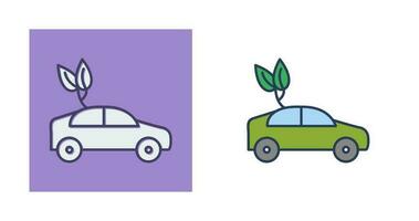 icono de vector de coche ecológico