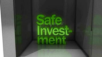 Safe investment concept animation, finance, agen. video