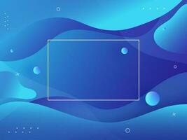 Glossy Blue Abstract Wave Background. vector