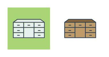 Table with Drawers Vector Icon