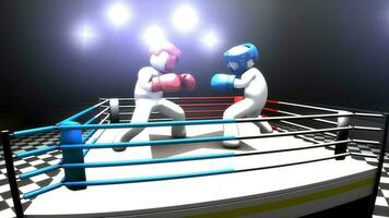 Boxing match concept animation video