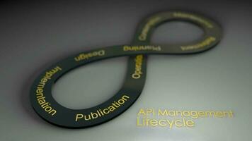 API Management Lifecycle concept animation background. video