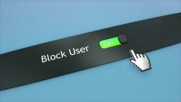 Application system setting Block user video