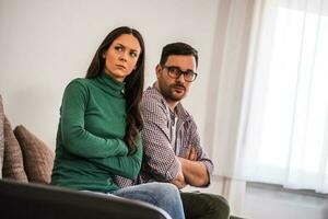 Young couple having an argument photo