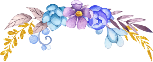 Aquarell Blau Kürbis Clip Art Aquarell ai generativ png