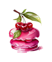 Cerise aquarelle clipart ai génératif png