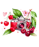 Cerise aquarelle clipart ai génératif png