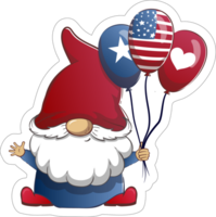 patriotic gnome stickers quotes png