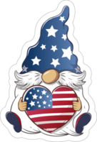 patriotic gnome stickers quotes png